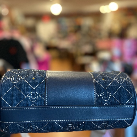 True Religion Navy denim crossbody Quilted Shoulder Bag - Picture 7 of 7